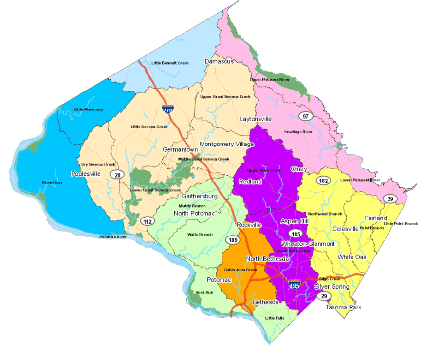 Montgomery County Watersheds River Network 1453