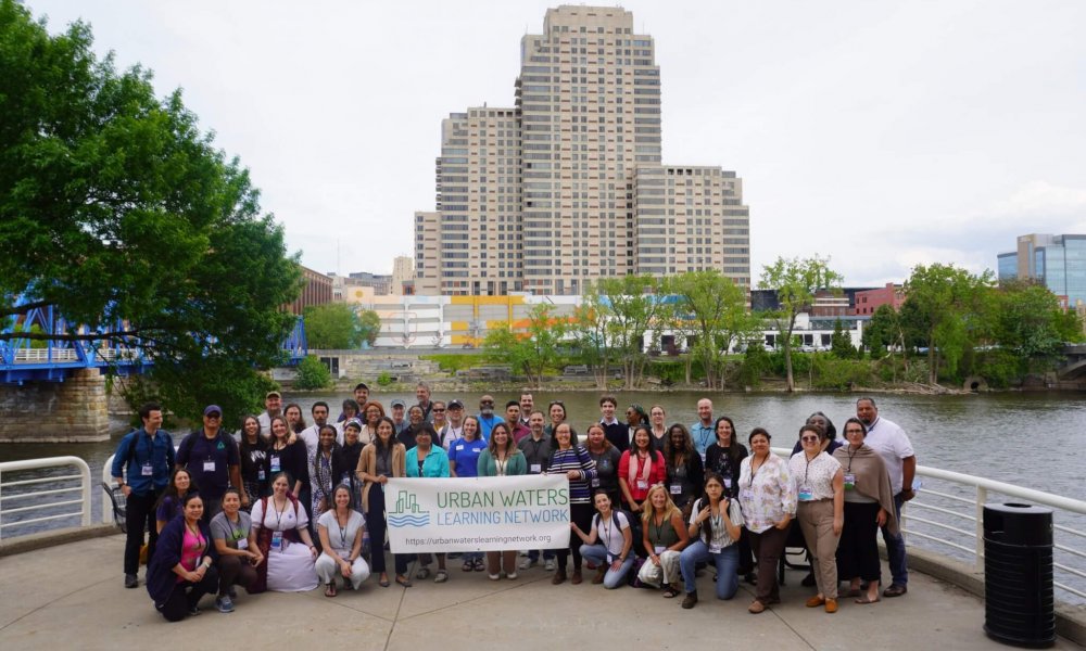 Members of the Urban Waters Learning Network at River Rally 2024 in Grand Rapids, Michigan.
