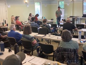 Cade Kistler (Mobile Baykeeper) presenting at the Clean Water Act Workshop at the Alabama Water Rally.